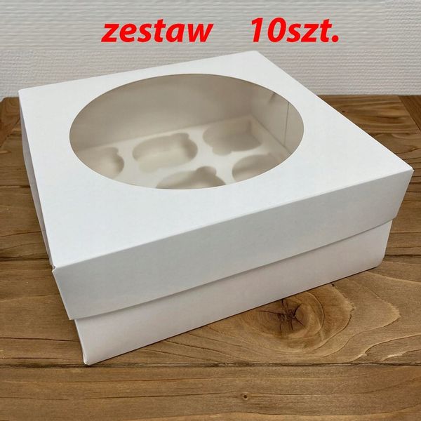 OPAKOWANIE PUDEŁKO NA 9 MUFFIN, CUPCAKE, 10szt. zdjęcie 2