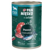 mokra karma dla psa pasztet tuńczyk i zioła pan mięsko hipoalergiczna 400g
