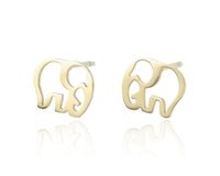 Kolczyki na sztyfcie Słoniki Stal nierdzewna