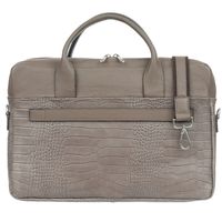 VERA PELLE torebka skórzana teczka kroko torba na laptopa V545 taupe