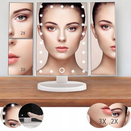 PODŚWIETLANE LUSTERKO DO MAKIJAŻU LED KOSMETYCZNE na Arena.pl