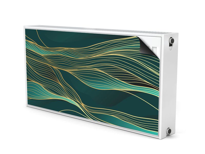 Mata MAGNETYCZNA Grzejnika Abstrakcja Fale Styl Line-art 100cm x 60cm zdjęcie 2