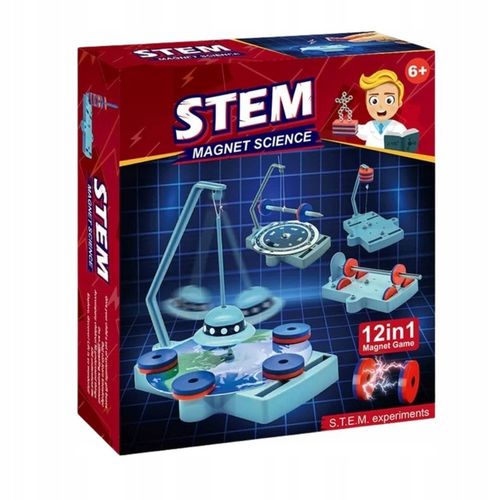Zestaw Edukacyjny Eksperymenty Magnetyczne Nauka Logika Mały Fizyk 12W1 na Arena.pl
