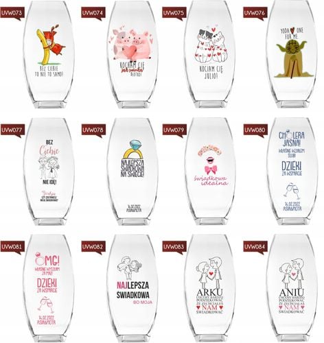 Wazon z grawerem PREZENT na ślub wesele rocznicę na Arena.pl