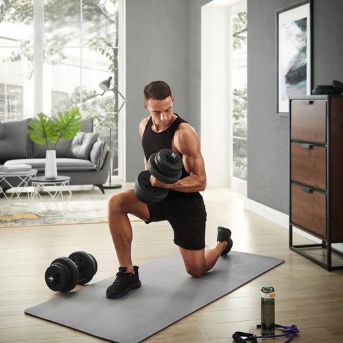 HANTLE CIĘŻARY 2 X 10KG Z ANTYPOŚLIZGOWYM UCHWYTEM Z PRĘTEM STALOWYM na Arena.pl