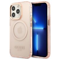 Guess GUHMP13LHTCMP iPhone 13 Pro / 13 6,1" różowy/pink hard case Gold