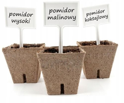 60x ETYKIETY TABLICZKI DO ROŚLIN SADZONEK + MARKER na Arena.pl