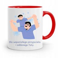 Kubek Czerwony Dla Taty Ojca Dla Oddanego Taty Z Nadrukiem Ze Zdjęciem
