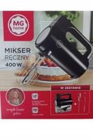 MIKSER RĘCZNY MG HOME 400W 5 BIEGÓW TURBO 2 KOŃCÓWKI Z POJEMNIKIEM CZARNY