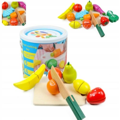 DREWNIANE OWOCE WARZYWA NA RZEPY DO KROJENIA NOŻYK na Arena.pl