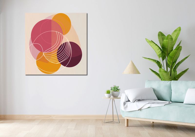 Obraz 100x100cm Przenikanie Ciepła zdjęcie 2