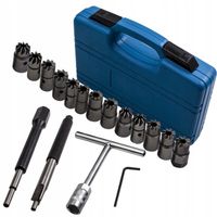 FREZY DO GNIAZD WTRYSKIWACZY WTRYSKÓW ZESTAW 17el