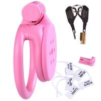 Mini Pas Cnoty Na Penisa Typu Flat Różowy Mini Klatka Chastity