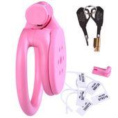 Mini Pas Cnoty Na Penisa Typu Flat Różowy Mini Klatka Chastity