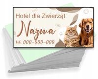 Wizytówki firmowe 200 szt RÓŻNE WZORY do wyboru HOTEL DLA ZWIERZĄT