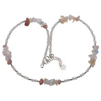 Naszyjnik - Mix kamieni sieczka, kulki i srebro