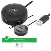 ugreen hub 4w1 usb-a - 4xusb-a 2.0 480mb/s 1m czarny (cr106)
