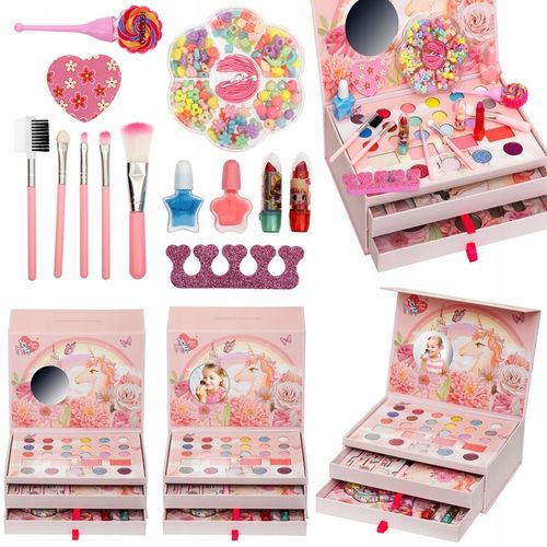 ZESTAW KOSMETYKÓW DO MAKIJAŻU MAKE UP KUFEREK NA KOSMETYKI CIENIE LAKIERY na Arena.pl