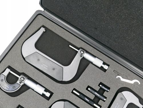 MIKROMETRY 0-100mm ZESTAW 4 SZT. MIKROMETR + BOX na Arena.pl