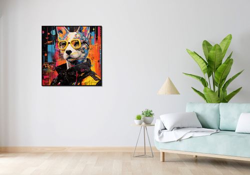 Plakat 80x80cm Kot w Miejskim Stylu na Arena.pl