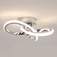 Lampa Sufitowa Wisząca LED Żyrandol Chrom Nowoczesny 22W 4500K