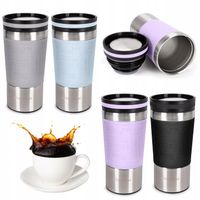 KUBEK TERMICZNY stalowy TERMOS do kawy herbaty szczelny KAMILLE 380ml