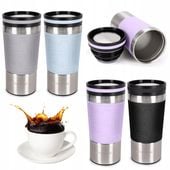KUBEK TERMICZNY stalowy TERMOS do kawy herbaty szczelny KAMILLE 380ml