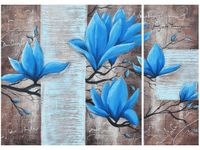 OBRAZ NIEBIESKI KWIAT MAGNOLII