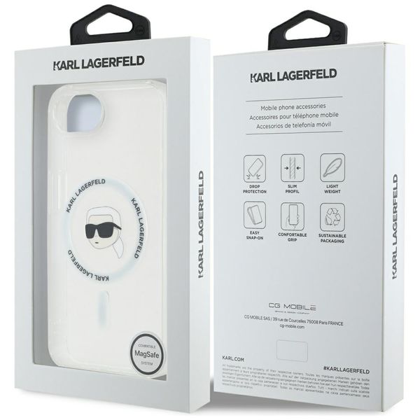 Etui Karl Lagerfeld do iPhone 16e, Biały, MagSafe zdjęcie 8