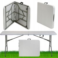 STÓŁ ROZKŁADANY SKŁADANY OGRODOWY CATERINGOWY TURYSTYCZNY BANKIETOWY 180 cm