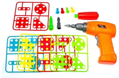 PUZZLE KLOCKI W WALIZCE + WKRĘTARKA 151 ELEMENTÓW HIT! na Arena.pl