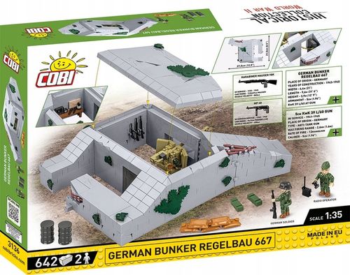 Klocki COBI 3136 German Bunker Regelbau 667 niemiecki schron bunkier na Arena.pl