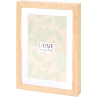 Ramka na zdjęcia z szafką, skrzynką, wieszakami na klucze brązowa