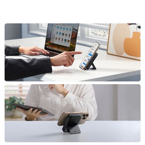 Powerbank 10000mAh 22.5W Qi2 JR-PBM11 MagSafe z podstawką - czarny na Arena.pl