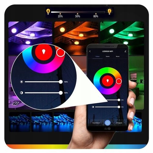Taśma LED 6M RGB 5050 WiFi PILOT APLIKACJA TUYA ZESTAW MUZYKA TIMER na Arena.pl