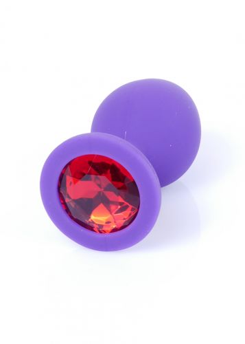 plug jewellery purple silicon plug medium  red diamond na Arena.pl