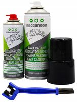 ZESTAW DO CZYSZCZENIA I SMAROWANIA ŁAŃCUCHA MOTOCYKLA - MECCANOCAR
