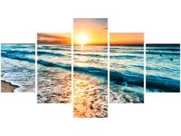 OBRAZ ZACHÓD SŁOŃCA PLAŻY CANCUN