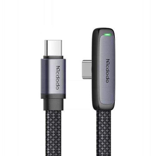 MCDODO KABEL USB-C KĄTOWY SZYBKIE ŁADOWANIE USB TYP C 3A 65W CZARNY 1M na Arena.pl