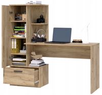 Nowoczesne biurko z regałem REGI CRAFT REGAŁ BIURKO SZUFLADA UCHWYTY