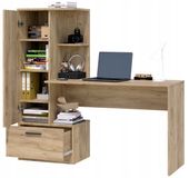 Nowoczesne biurko z regałem REGI CRAFT REGAŁ BIURKO SZUFLADA UCHWYTY