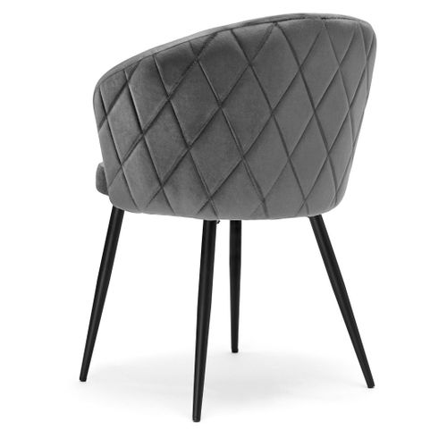 Krzesło HAMPTON VELVET grafitowe na Arena.pl