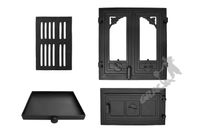 ZESTAW E7 - 43X41 CM + 23X40 CM PRAWE żeliwny piecowy do pieca kominkowy