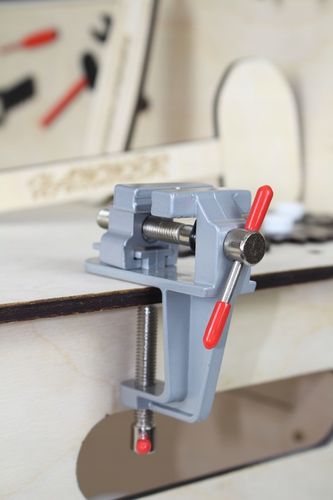 Drewniany warsztat majsterkowicza tablet kłódka imadło schowek piła POLSKI! na Arena.pl