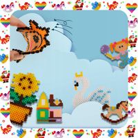 MEGA ZESTAW XXL 6300EL KORALIKI DO PRASOWANIA PRASOWANKA SZABLONY + ETUI