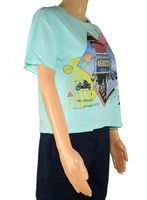 Damska koszulka Wrangler - seledynowa z grafiką - W7382EVWD - M