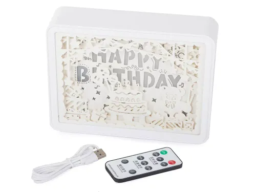 Lampka nocna tablica 3d kolory RGB LED pilot dotyk na Arena.pl