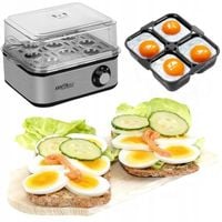 ELEKTRYCZNY JAJOWAR NA 8 JAJEK GOTOWANYCH 4 JAJKA SADZONE 500W