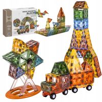 Klocki Magnetyczne Konstrukcyjne 3D Kreatywny zestaw Edukacyjne 153 el Duże