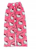 SPODNIE DAMSKIE PIŻAMOWE DRESOWE HELLO KITTY RÓŻOWE CIEPŁE M